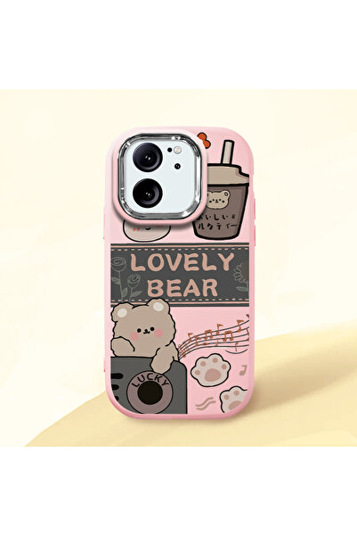 Hontinga حافظة هاتف من السيليكون الناعم باللون الوردي متوافقة مع كاميرا Mi 13...