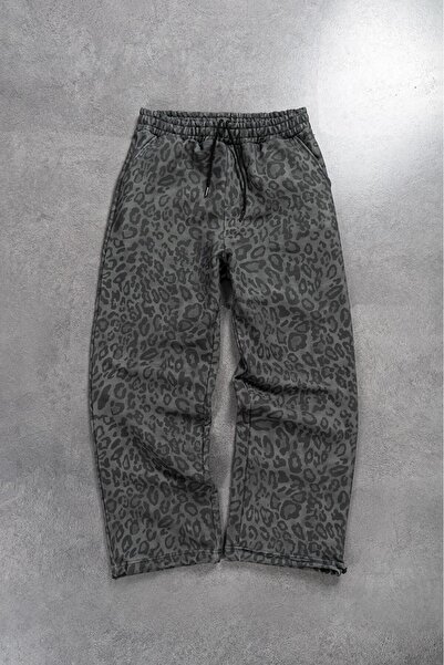 Crupt Studio Shadow Leopard Stoperli Wide Leg Sweatpant Men's Sweatpants