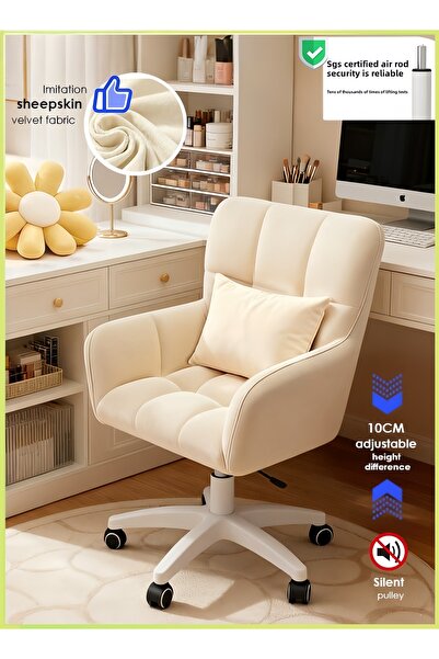 Generic Home Office Desk Butterfly Chair with Mid-Back Upholstered Modern Tuf...