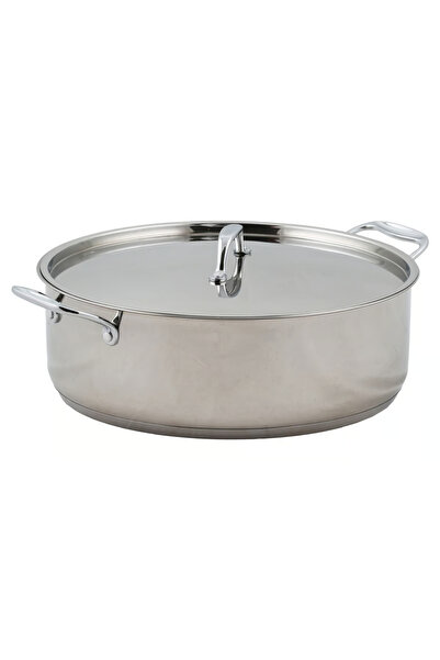 Chefline قدر طهي سعة 8.8 لتر، 32 سم، مصنوع من الفولاذ المقاوم للصدأ