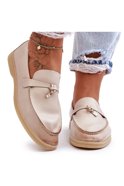 BOTO Mocasini clasici pentru femei, bej, Cortez 36