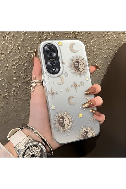 CASEVIBE حافظة هاتف متوافقة مع هاتف أوبو A60 مصنوعة من مادة Gold Tone Star من...