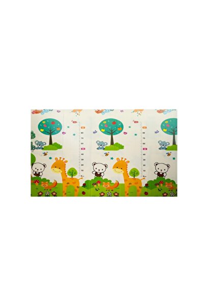 OEM Covor joaca pliabil doua fete 2000x1800x10 mm, girafa masuratoare/padure