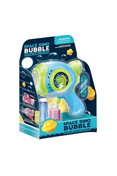 JIADIHONG Μπλε πιστόλι σαπουνόφουσκας με 12 τρύπες και φώτα