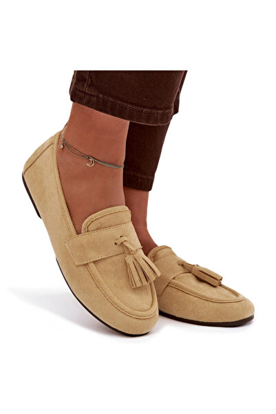 BOTO Women's Flat Loafers with Fringes Yellow Marilisse 37