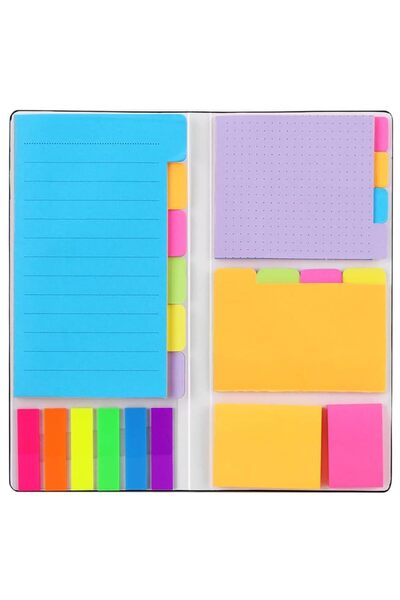 Arabest دفتر ملاحظات لاصقة متعدد الألوان، مفكرة متعددة الألوان، ملصقات فهرسة ...