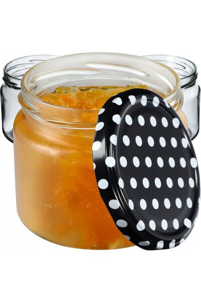 KADAX 10 buc. Borcane 330 ml / 300 ml pentru miere, gemuri, sticlă cu capac F...