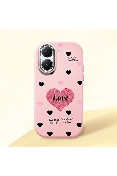 Hontinga Poco X7 Pro Compatible Camera Protected Pink Soft Silicone Phone Cas...