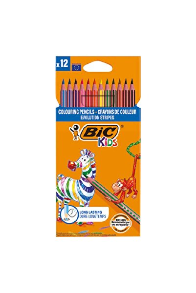 Bic Evolution Stripes Colour Pencils 12 pcs