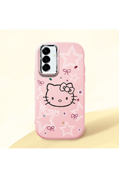 Hontinga Samsung Galaxy A56 Uyumlu Hello Kitty Desenli Kamera Korumalı Pembe ...