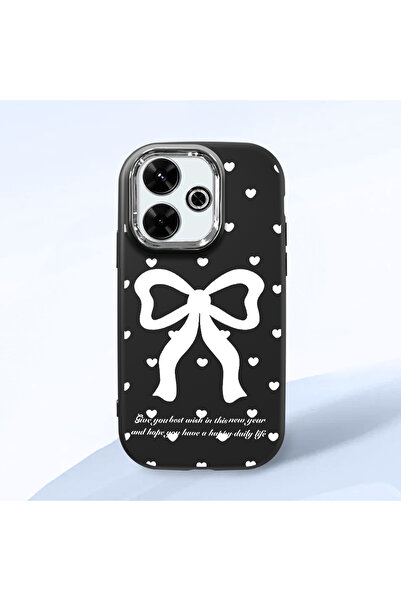 Hontinga حافظة هاتف من السيليكون الناعم باللون الأسود متوافقة مع كاميرا Redmi...