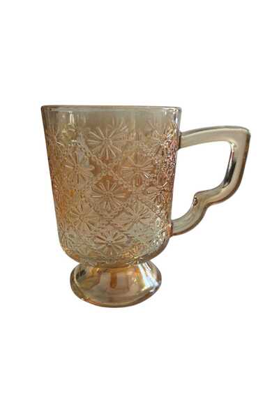 Glass In Love Set of 2 Footed Mugs