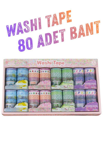Şehir Online Mağazacılık Van Gogh Monet Serisi 80 Adet Washi Tape Seti Dev Sa...