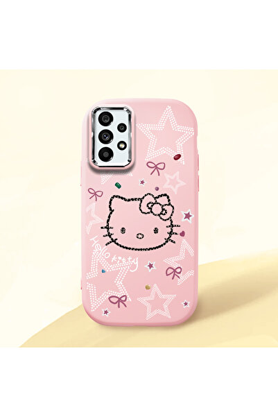 Hontinga Samsung Galaxy A73 Uyumlu Hello Kitty Desenli Kamera Korumalı Pembe ...