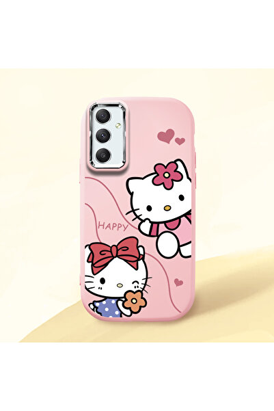 Hontinga Samsung Galaxy A34 Uyumlu Kamera Korumalı Pembe Yumuşak Silikon Tele...