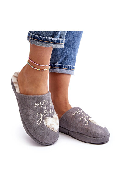 BOTO Papuci de damă strălucitori, gri, Geraja 39