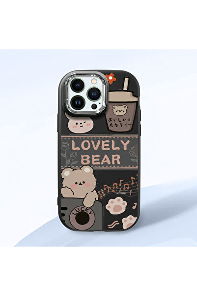 Hontinga حافظة هاتف من السيليكون الناعم باللون الأسود متوافقة مع هاتف iPhone ...