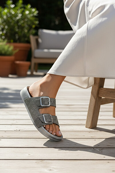 Pienn Sparkling Stone Detail: Double Buckled Orthopedic Sole Piece Comfortabl...