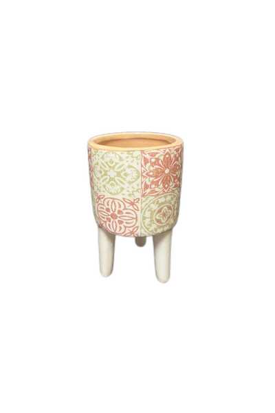 Maple Leaf Home Ceramic Flower Pot, 11 cm, Orange