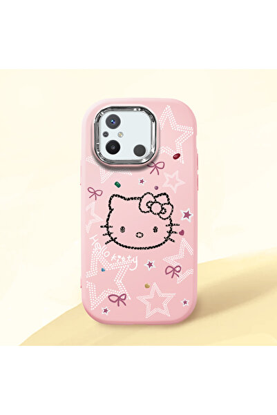 Hontinga Redmi 12C Uyumlu Hello Kitty Desenli Kamera Korumalı Pembe Yumuşak S...