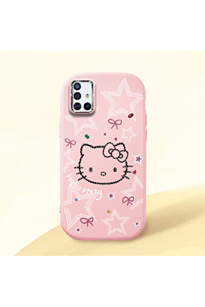 Hontinga Samsung Galaxy A51 Uyumlu Hello Kitty Desenli Kamera Korumalı Pembe ...