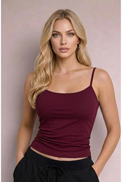 MY LİNAM Kadın %100 VİSKON İp Askılı Kadın Atlet Full Likralı