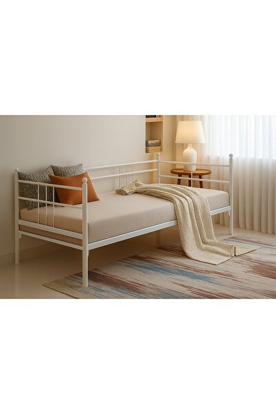 Vivense Soho Daybed Tek Kişilik Beyaz, Metal Karyola, 90X190