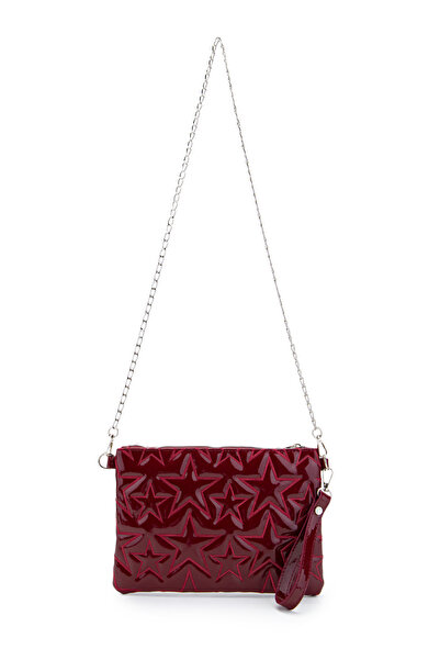 minebag Clutch Star με ραφές σε σχήμα αστεριού, γυναικείο, Τσάντα μπορντό λου...