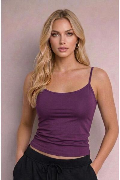 MY LİNAM Kadın %100 VİSKON İp Askılı Kadın Atlet Full Likralı