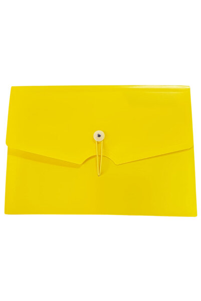 Bigpoint Bellows File 13 Pocketed Elastic A4 Yellow - Bp267-15