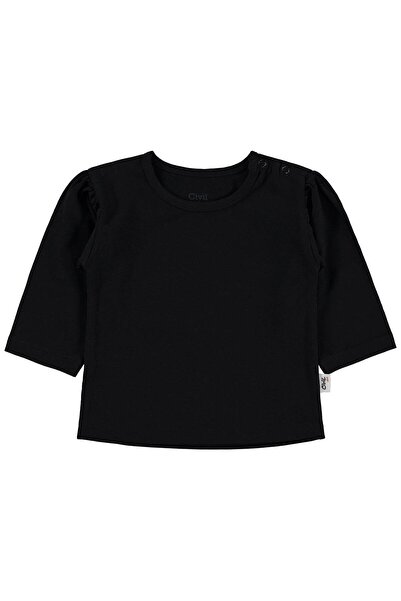 Civil Baby Απλό Βασικό Φούτερ 6-18 Μηνών - Μαύρο