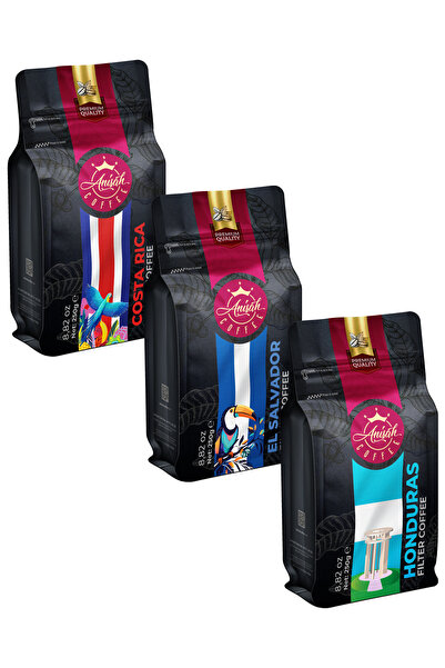 Anisah Coffee Orta Amerika Kahveleri Seti | Honduras, El Salvador, Costa Rica...