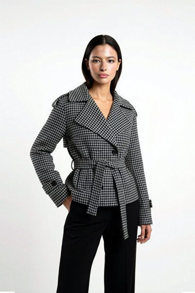 LA PANTE Women's Trench Coat Short Women's Trench Coat Lined Hijab Trench Coa...