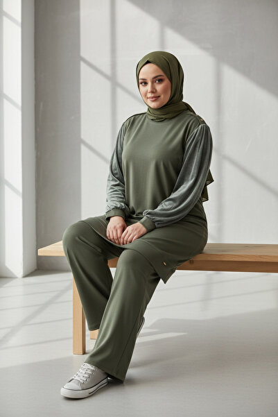 ECE GİYİM ΓΥΝΑΙΚΕΙΟ ΣΕΤ ΜΕ ΨΗΦΙΑΚΟ ΣΧΕΔΙΟ, ΤΟΥΝΙΚ ΚΑΙ ΠΑΝΤΕΛΟΝΙ ΜΕ ΕΛΑΣΤΙΚΗ Μ...