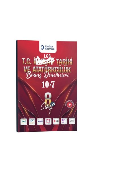 Orijinal Yayınları Krallar 8. Sınıf LGS T.C. İnkılap Tarihi ve A. 10 x 7 Bran...