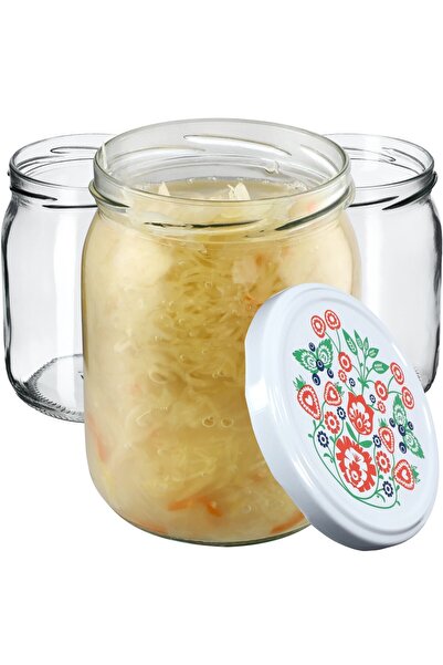 KADAX 8 buc. Borcane 540 ml 500 ml Miere, Capace, Confituri Fi 82