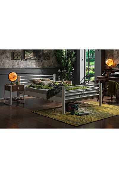 Vivense Asos Metal Karyola, Beyaz, 140X200