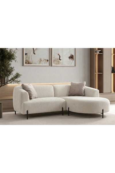 Vivense Armoni Small Köşe Koltuk Beyaz, Sağ