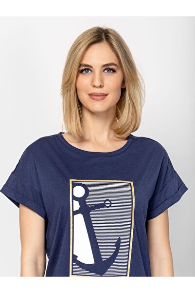 Heavy Tools Tricou cu mânecă scurtă pentru femei, MAPLINS26 BLEUMARIN M
