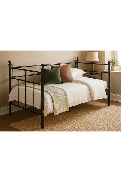Vivense Lalas Daybed Metal Karyola, Siyah, 90X200