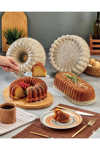 PoloChef İnci 3-Piece Cake Mold Set