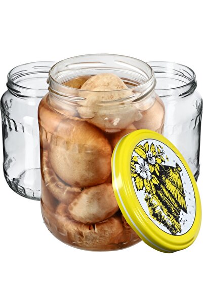 KADAX 8x Borcane din sticlă pentru conserva de miere, 720 ml, cu capace și ca...