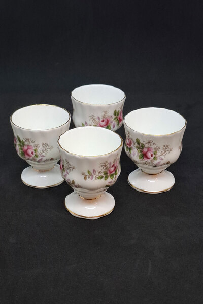 Royal Albert Lavender Rose Bone China Antique Egg Cup 7.5X5 cm 4 Pieces