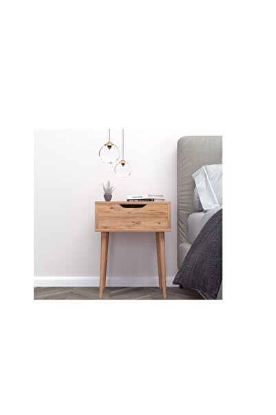 Vivense Atlas Komodin, Tek Çekmeceli, Atlantik Çam