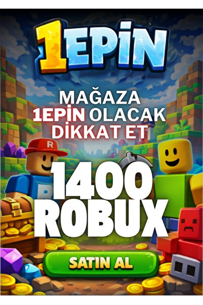 1epin Roblox 1400 Robux - USD Para Birimi