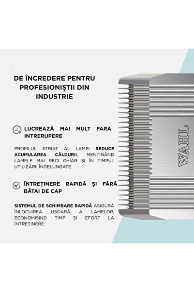 Wahl Lamă profesională lată de tuns pentru câini și pisici, Prime Series #10 Wide, 1,5 mm, oțel carbon