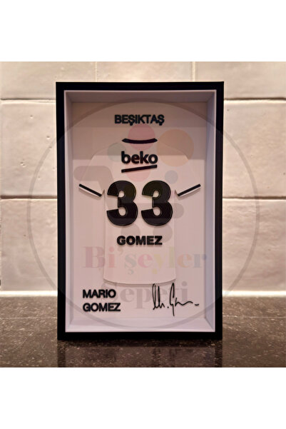 Bi'şeyler Sepeti Mario Gomez - Beşiktaş JK - Forma İmzalı Çerçeve Hediyelik 1...
