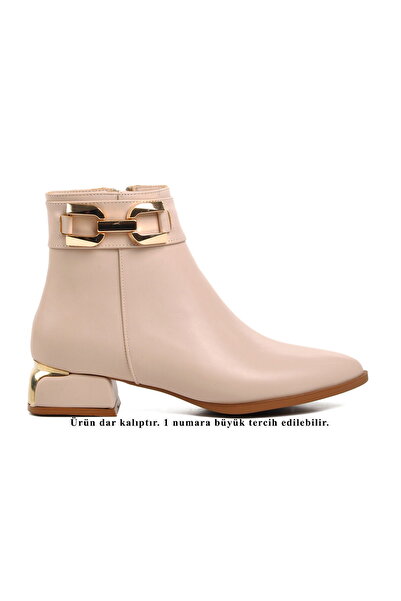 Aspor Beige Women's Heeled Boots