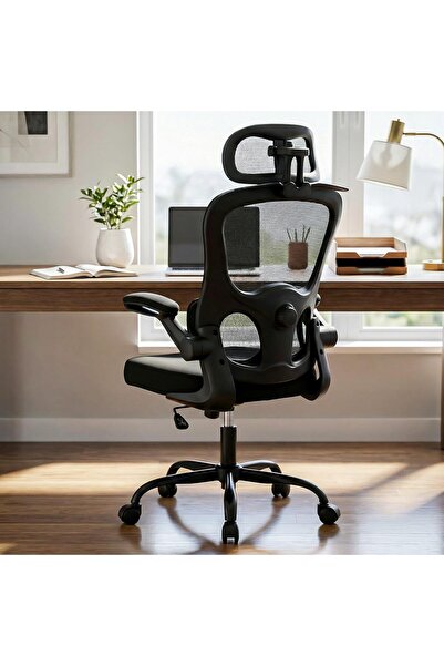 DROGO كرسي مكتب شبكي مريح مزود بمسند رأس ثلاثي الأبعاد، ودعم للفقرات القطنية،...