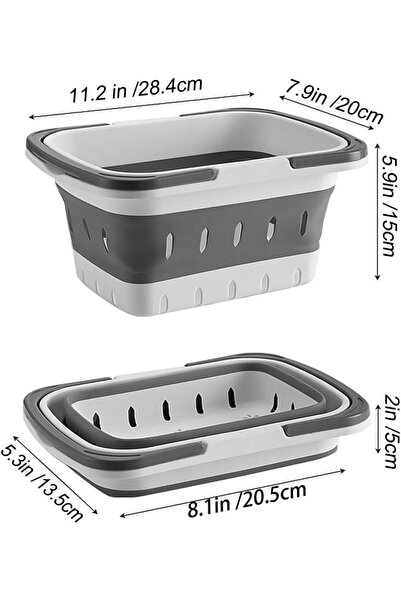 Arabest Portable Folding Plastic storage basket with Handle,for Bedroom, Bath...